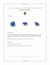 0.87 Ct. Blue Sapphire from Ceylon (Sri Lanka) Appraisal