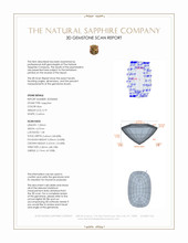 0.79 Ct. Blue Sapphire from Ceylon (Sri Lanka) 3 D Scan Report
