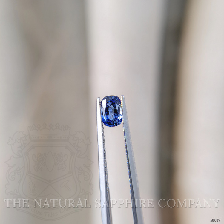 0.87 Ct. Blue Sapphire from Ceylon (Sri Lanka)