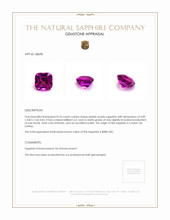 0.76 Ct. Pinkish Purple Sapphire from Ceylon (Sri Lanka) Appraisal