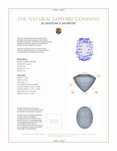 1.34 Ct. Blue Sapphire from Ceylon (Sri Lanka) 3 D Scan Report