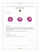 5.08 Ct. Purplish Pink Sapphire from Ceylon (Sri Lanka) Appraisal