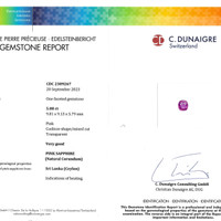 5.08 Ct. Purplish Pink Sapphire from Ceylon (Sri Lanka) Scan Report
