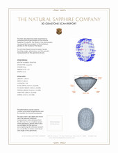 1.22 Ct. Blue Sapphire from Ceylon (Sri Lanka) 3 D Scan Report