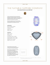 0.87 Ct. Blue Sapphire from Ceylon (Sri Lanka) 3 D Scan Report