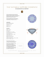 0.88 Ct. Sapphire from Ceylon (Sri Lanka) 3 D Scan Report