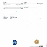 6.19 Ct. Blue Sapphire from Ceylon (Sri Lanka) Scan Report