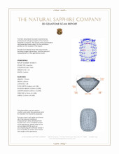 1.25 Ct. Bi Color / Parti Sapphire from Ceylon (Sri Lanka) 3 D Scan Report