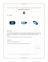 0.89 Ct. Blue Sapphire from Ceylon (Sri Lanka) Appraisal