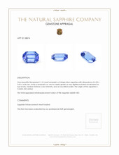 1.10 Ct. Blue Sapphire from Ceylon (Sri Lanka) Appraisal