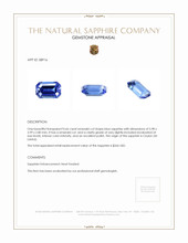 0.66 Ct. Blue Sapphire from Ceylon (Sri Lanka) Appraisal