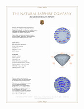 0.73 Ct. Blue Sapphire from Ceylon (Sri Lanka) 3 D Scan Report