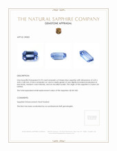0.70 Ct. Blue Sapphire from Ceylon (Sri Lanka) Appraisal