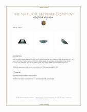 0.69 Ct. Greenish Blue Sapphire from Madagascar Appraisal