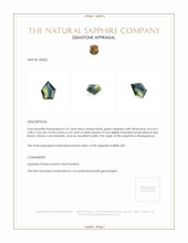 0.76 Ct. Bluish Green Sapphire from Madagascar Appraisal