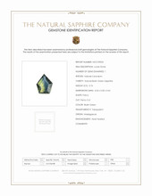 0.76 Ct. Bluish Green Sapphire from Madagascar Scan Report