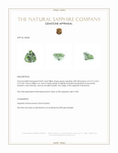 0.82 Ct. Green Sapphire from Montana Appraisal
