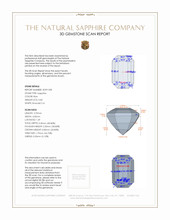 0.82 Ct. Blue Sapphire from Ceylon (Sri Lanka) 3 D Scan Report