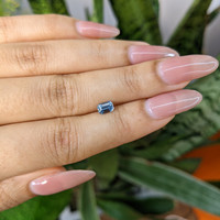 0.67 Ct. Greenish Blue Sapphire from Madagascar Life Style