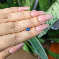 0.72 Ct. Blue Sapphire from Madagascar Life Style