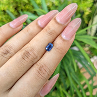 0.96 Ct. Blue Sapphire from Madagascar Life Style
