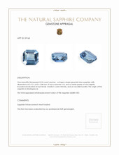0.96 Ct. Greenish Blue Sapphire from Madagascar Appraisal