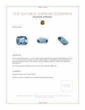 1.16 Ct. Greenish Blue Sapphire from Madagascar Appraisal