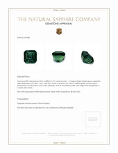 3.57 Ct. Bluish Green Sapphire from Ceylon (Sri Lanka) Appraisal