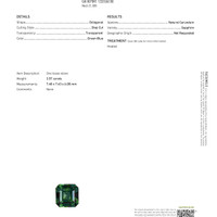 3.57 Ct. Bluish Green Sapphire from Ceylon (Sri Lanka) Scan Report