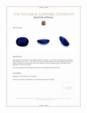 11.16 Ct. Blue Sapphire from Ceylon (Sri Lanka) Appraisal