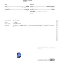 1.51 Ct. Blue Sapphire from Ceylon (Sri Lanka) Scan Report