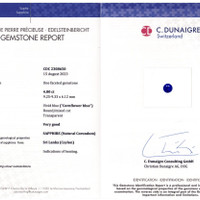 4.00 Ct. Blue Sapphire from Ceylon (Sri Lanka) Scan Report