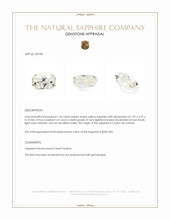 1.26 Ct. Yellow Sapphire from Ceylon (Sri Lanka) Appraisal