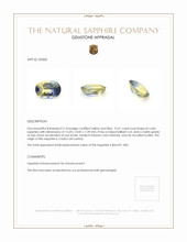 10.41 Ct. Bi Color Sapphire from Ceylon (Sri Lanka) Appraisal