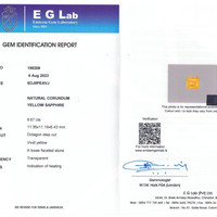 8.67 Ct. Yellow Sapphire from Ceylon (Sri Lanka) Scan Report