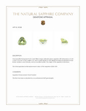 0.36 Ct. Yellowish Green Sapphire from Montana Appraisal