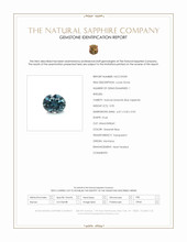 0.90 Ct. Greenish Blue Sapphire from Montana Scan Report