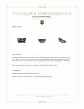 1.49 Ct. Yellowish Green Sapphire from Australia Appraisal