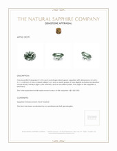 1.03 Ct. Green Sapphire from Montana Appraisal