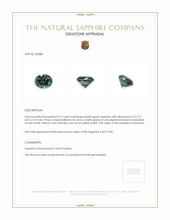 0.77 Ct. Bluish Green Sapphire from Montana Appraisal