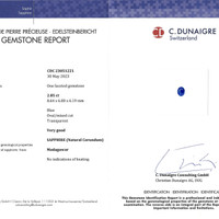 2.85 Ct. Blue Sapphire from Madagascar Scan Report