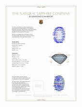 1.20 Ct. Blue Sapphire from Ceylon (Sri Lanka) 3 D Scan Report