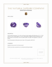 1.18 Ct. Purple Sapphire from Ceylon (Sri Lanka) Appraisal