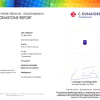 3.65 Ct. Purple Sapphire from Ceylon (Sri Lanka) Scan Report