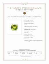 2.92 Ct. Yellowish Green Sapphire from Ceylon (Sri Lanka) Scan Report
