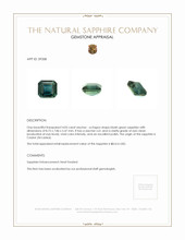 4.05 Ct. Bluish Green Sapphire from Ceylon (Sri Lanka) Appraisal