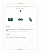 5.05 Ct. Bluish Green Sapphire from Ceylon (Sri Lanka) Appraisal