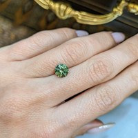 1.67 Ct. Yellowish Green Sapphire from Montana Life Style