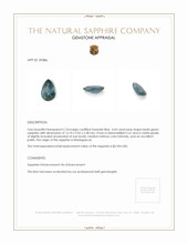 5.04 Ct. Bluish Green Sapphire from Madagascar Appraisal