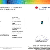 5.04 Ct. Bluish Green Sapphire from Madagascar Scan Report